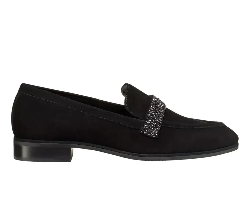 Stuart Weitzman Refined Black Palmer Sleek Royale Loafers Size 5.5 B